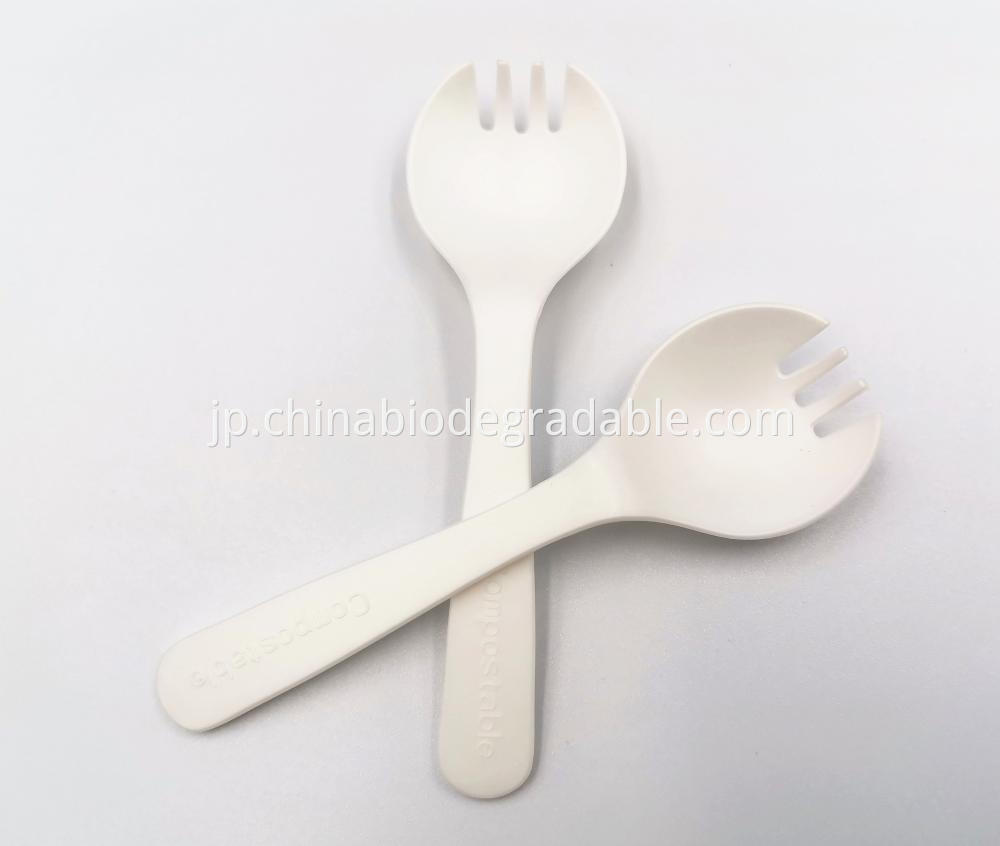 Healthy Cornstarch 100% Compostable Disposable Spork 